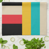 Horizontale mehrfarbige vertikale Streifen Geschirrtuch (Gefaltet)