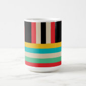 Horizontale mehrfarbige vertikale Streifen Kaffeetasse (Mittel)