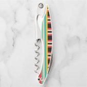 Horizontale mehrfarbige vertikale Streifen Kellnermesser (Vorderseite)