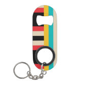 Horizontale mehrfarbige vertikale Streifen Mini Flaschenöffner (Vorderseite)
