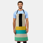 Horizontale mehrfarbige vertikale Streifen Schürze (Getragen)