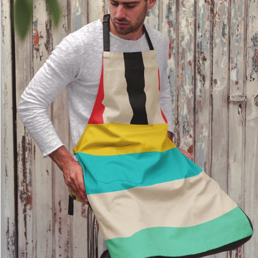 Horizontale mehrfarbige vertikale Streifen Schürze