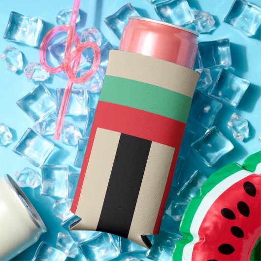 Horizontale mehrfarbige vertikale Streifen Selters Dosenkühler (In Situ Sommer)