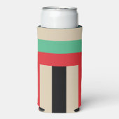 Horizontale mehrfarbige vertikale Streifen Selters Dosenkühler (Seltzer Vorderseite)