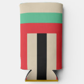 Horizontale mehrfarbige vertikale Streifen Selters Dosenkühler (Vorderseite)