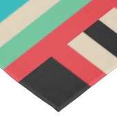 Horizontale mehrfarbige vertikale Streifen Tischdecke (Schrägansicht)