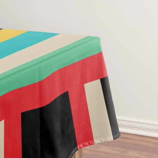 Horizontale mehrfarbige vertikale Streifen Tischdecke (Beispiel)
