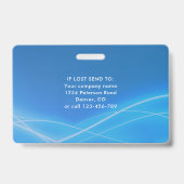 Horizontale Mitarbeiter-Foto-ID mit Logo Ausweis (Rückseite)