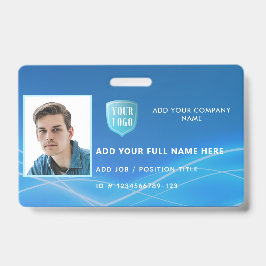 Horizontale Mitarbeiter-Foto-ID mit Logo Ausweis