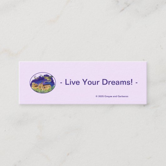 Horizontale Notre-Dame-Lesezeichen (Bulk) - Träume Mini Visitenkarte (Vorderseite)