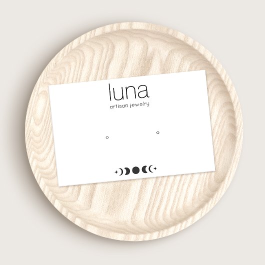 Horizontale Ohrenanzeige für Zodiac Moon-Phase Visitenkarte