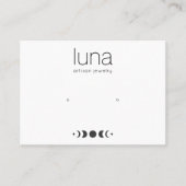 Horizontale Ohrenanzeige für Zodiac Moon-Phase Visitenkarte (Vorderseite)