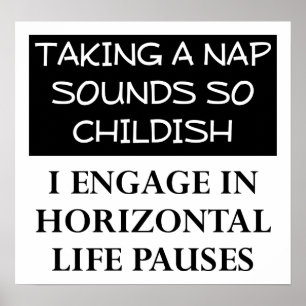 Horizontale Pausen Lustiges Poster