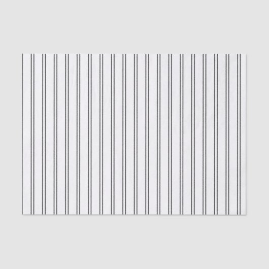 Horizontale Pinstreifen in Schwarz und Weiß Seidenpapier (Vorderseite)