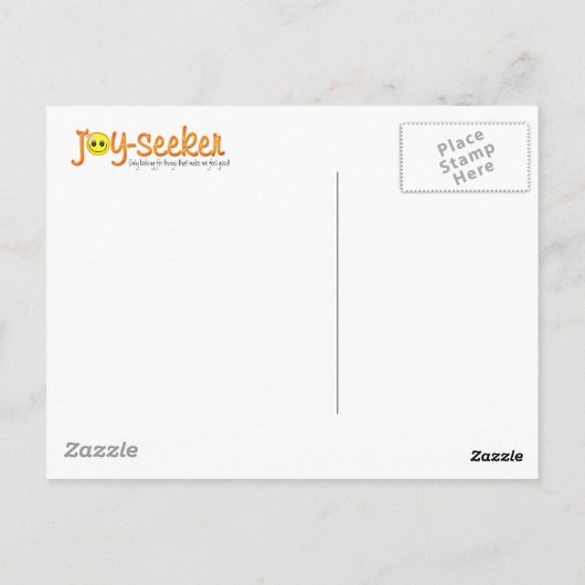 Horizontale Postkarte - Lächelnder Squirell (Rückseite)