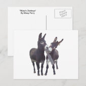 Horizontale Postkarte "Missy's Donkeys" (Vorne/Hinten)
