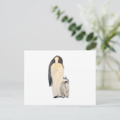 Horizontale Postkarte "Vater und Sohn Pinguin" (Stehend Vorderseite)