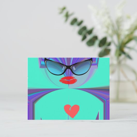 Horizontale Postkartenvorlage Postkarte (Stehend Vorderseite)