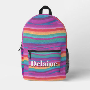 Horizontale Regenbogenstreifen Bedruckter Rucksack