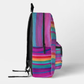 Horizontale Regenbogenstreifen Bedruckter Rucksack (Links)