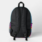 Horizontale Regenbogenstreifen Bedruckter Rucksack (Rückseite)