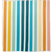 Horizontale Regenbogenstreifen Duschvorhang (Vorderseite)