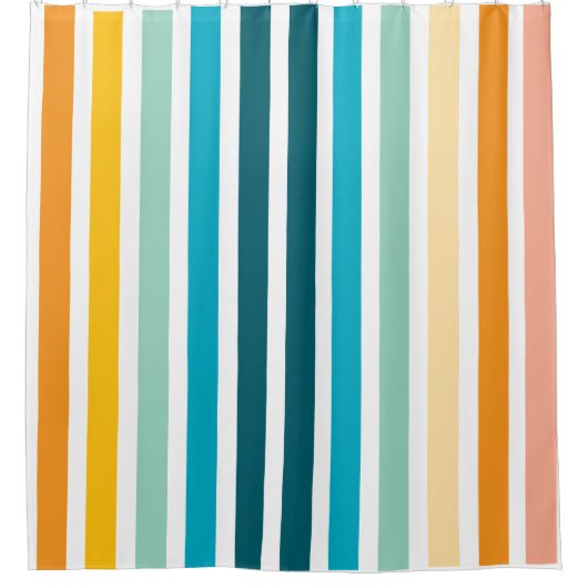 Horizontale Regenbogenstreifen Duschvorhang (Vorderseite)