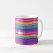 Horizontale Regenbogenstreifen Kaffeetasse (VorderseiteRechts)