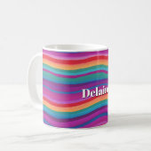 Horizontale Regenbogenstreifen Kaffeetasse (Vorderseite Links)