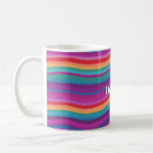 Horizontale Regenbogenstreifen Kaffeetasse (Links)