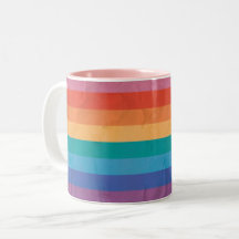 Horizontale Regenbogenstreifen-Tasse