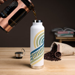 Horizontale Retro-Personalisierte Namens-Wasserfla Trinkflasche