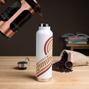 Horizontale Retro-Personalisierte Namens-Wasserfla Trinkflasche