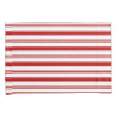 Horizontale rote Streifen (groß) Kissenbezug (Vorderseite-Rechts)