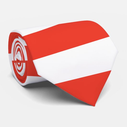 Horizontale rote Streifen Krawatte (Gerollt)