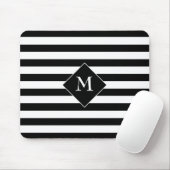 Horizontale schwarze Streifen mit mittlerem weißen Mousepad (Mit Mouse)