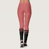 Horizontale schwarze Streifen | Name | Rusty Orang Leggings (Rückseite)