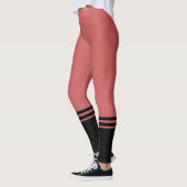 Horizontale schwarze Streifen | Name | Rusty Orang Leggings (Links)