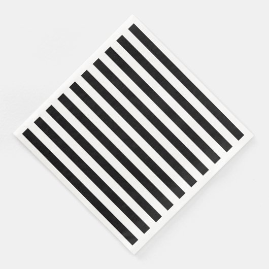 Horizontale schwarze Streifen Serviette (Ecke)