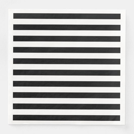 Horizontale schwarze Streifen Serviette (Vorderseite)
