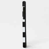 Horizontale schwarze und weiße Streifen Case-Mate iPhone Hülle (Hinten/Links)