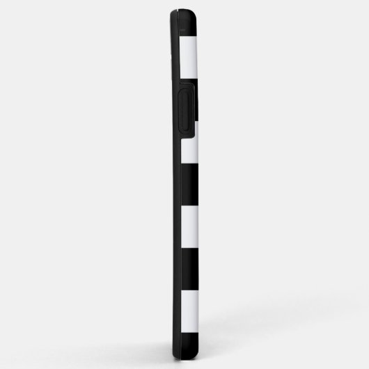 Horizontale Schwarzweiss-Streifen Case-Mate iPhone Hülle (Hinten/Rechts)