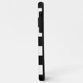 Horizontale Schwarzweiss-Streifen Case-Mate iPhone Hülle (Hinten/Links)