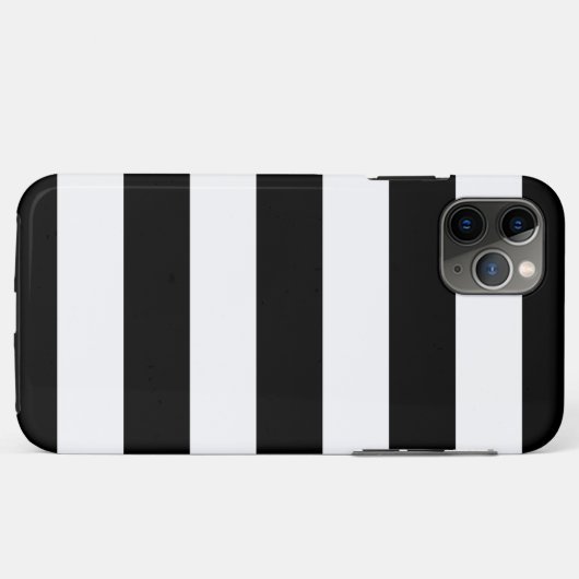 Horizontale Schwarzweiss-Streifen Case-Mate iPhone Hülle (Rückseite (Horizontal))