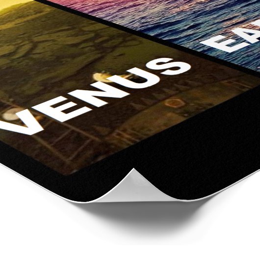 Horizontale Sicht auf den Venus-Erdenmond Mars Tit Poster (Ecke)