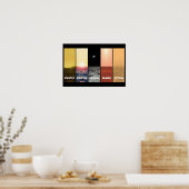 Horizontale Sicht auf den Venus-Erdenmond Mars Tit Poster (Küche)