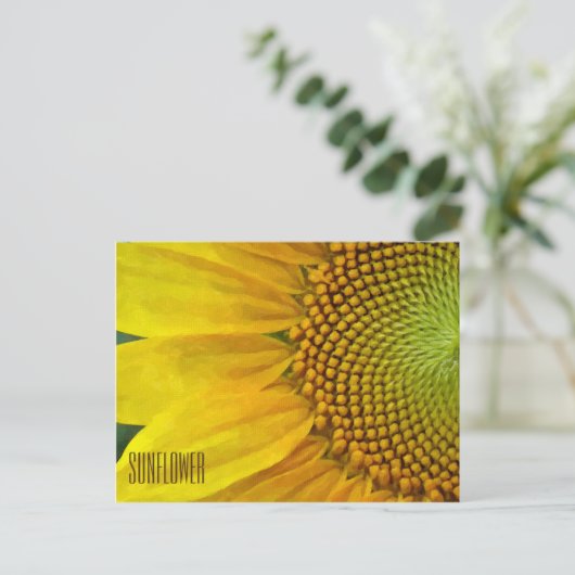 Horizontale Sonnenblume Postkarte (Stehend Vorderseite)