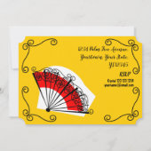 Horizontale Spanische Lüfterecken Einladung (Rückseite)