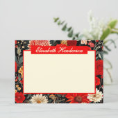Horizontale Stationery-Karte für Rot-Dunkel-12x18 (Stehend Vorderseite)