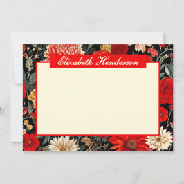 Horizontale Stationery-Karte für Rot-Dunkel-12x18